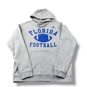 Nike Air Jordan Florida Gators Football Spellout Club Fleece Hoodie Mens L EUC